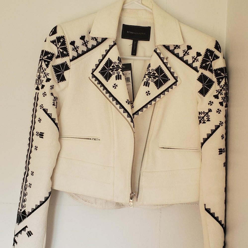 BCBGMaxAzria Cross stitch Jacket